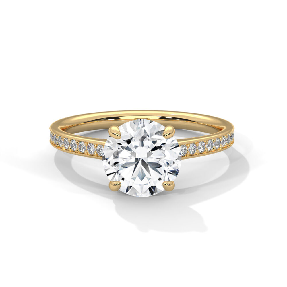 3 CT Round Lab Grown Diamond Engagement Ring for Women