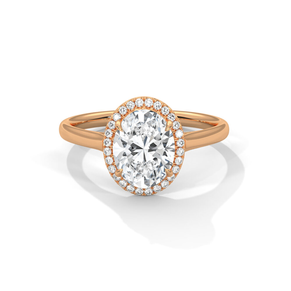 1 CT Oval cut Lab Grown Diamond Engagement Ring - Image 4