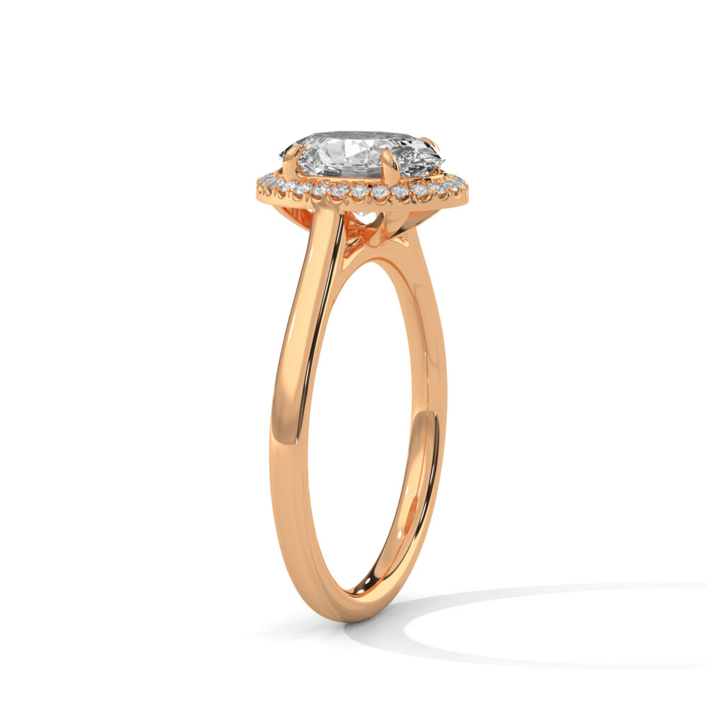 1 CT Oval cut Lab Grown Diamond Engagement Ring - Image 5