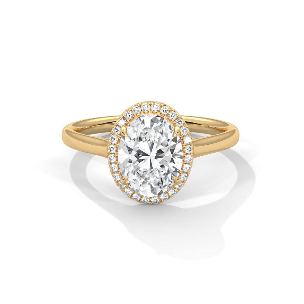 1 CT Oval cut Lab Grown Diamond Engagement Ring