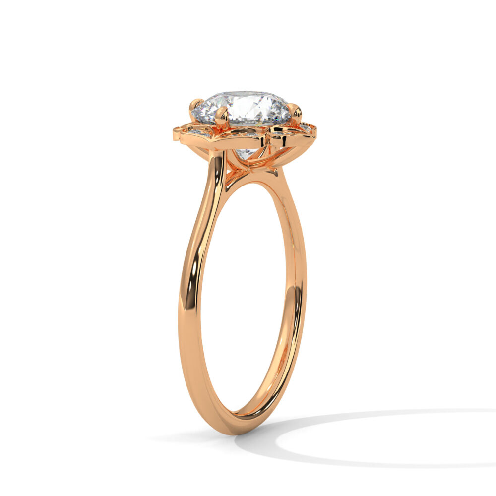 1 CT Round Innovative Lab Grown Diamond Engagement Ring - Image 6