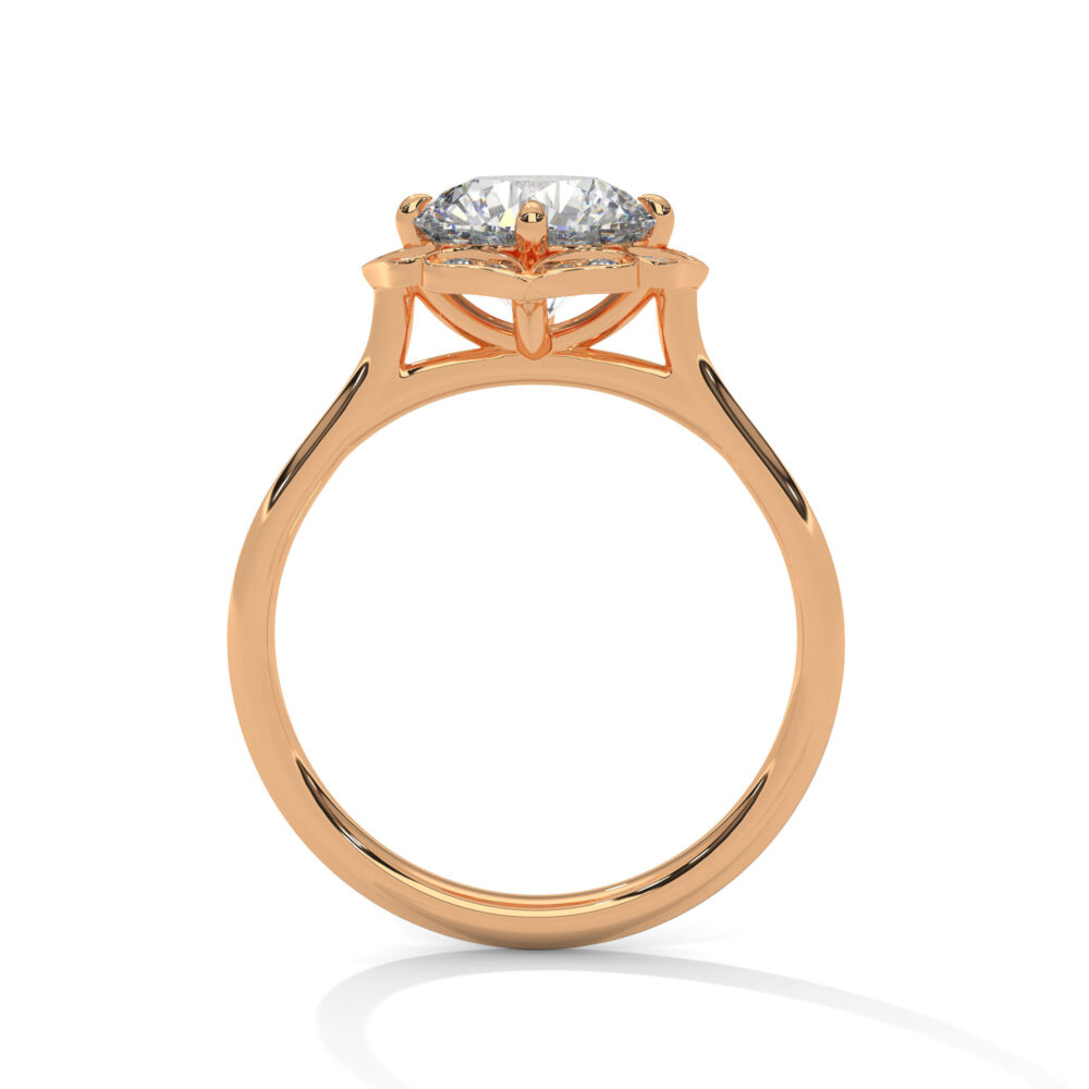 1 CT Round Innovative Lab Grown Diamond Engagement Ring - Image 8