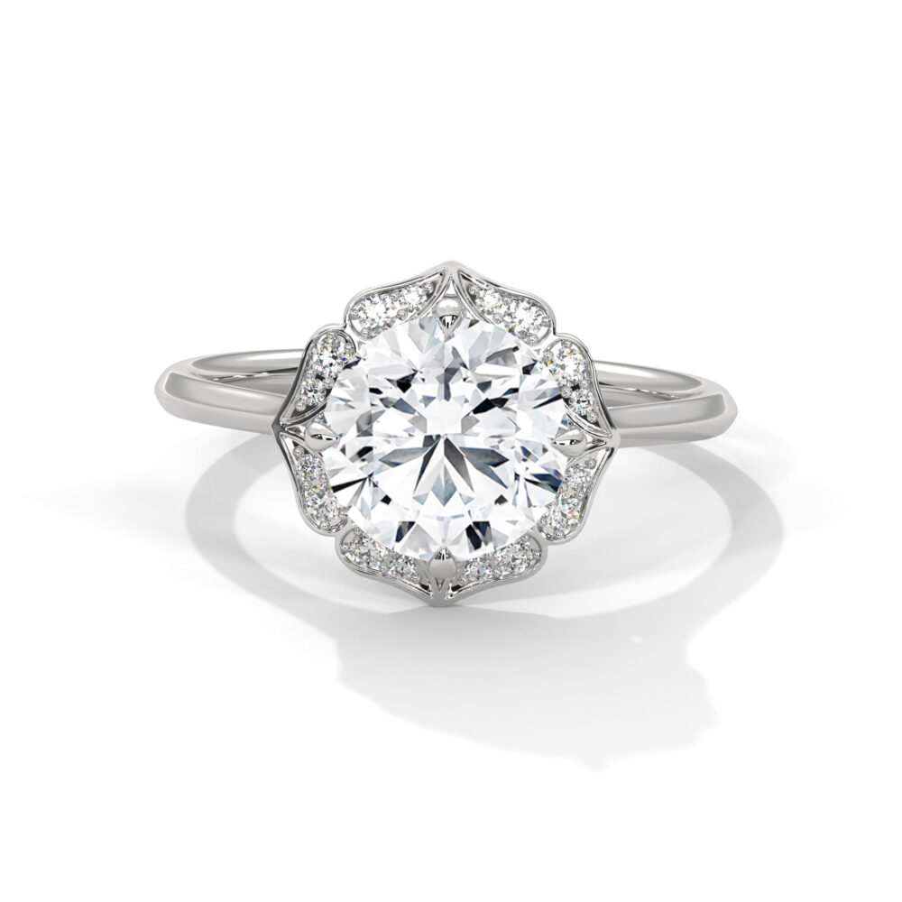 1 CT Round Innovative Lab Grown Diamond Engagement Ring
