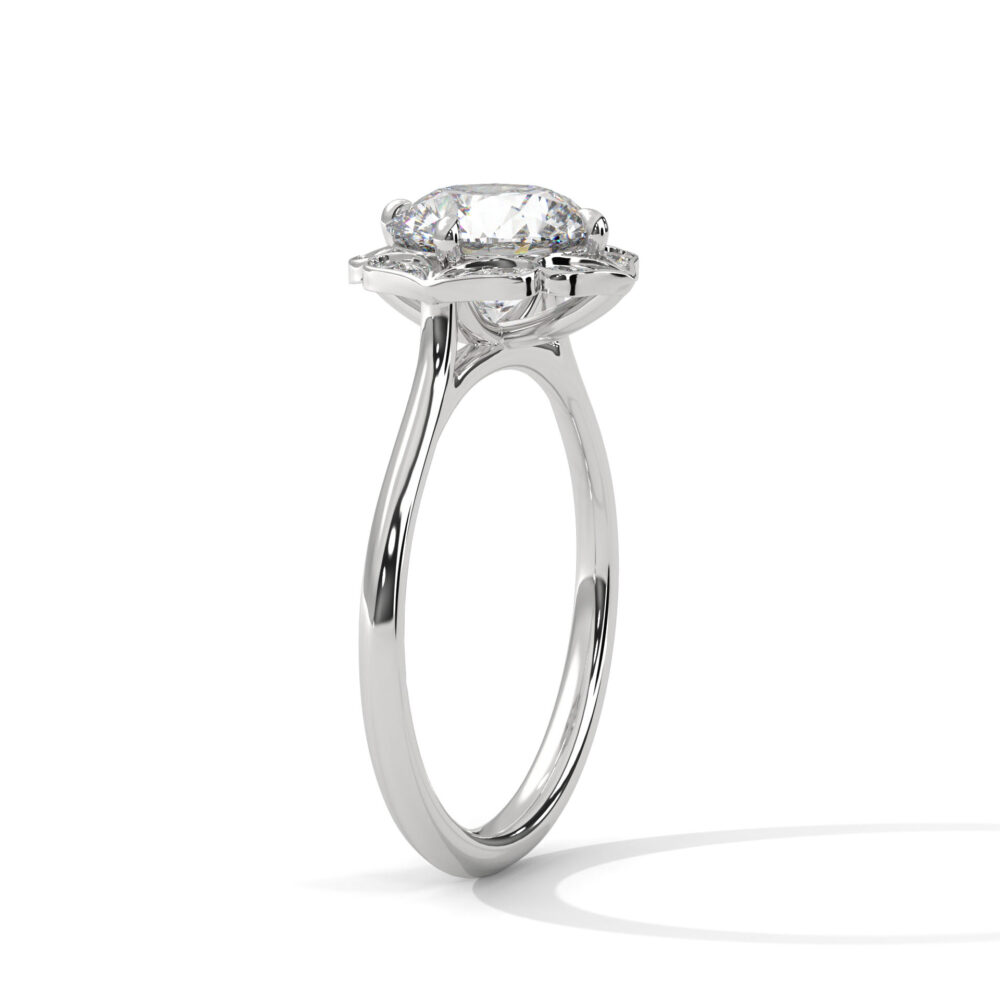 1 CT Round Innovative Lab Grown Diamond Engagement Ring - Image 3