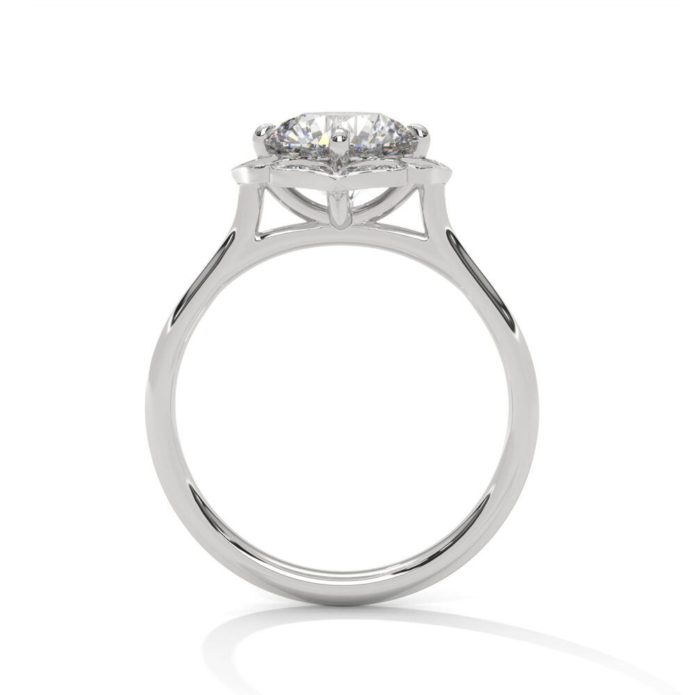 1 CT Round Innovative Lab Grown Diamond Engagement Ring - Image 4