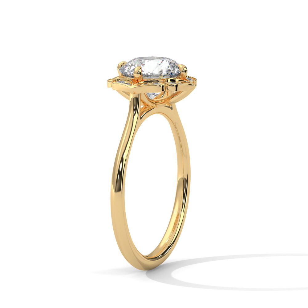 1 CT Round Innovative Lab Grown Diamond Engagement Ring - Image 10
