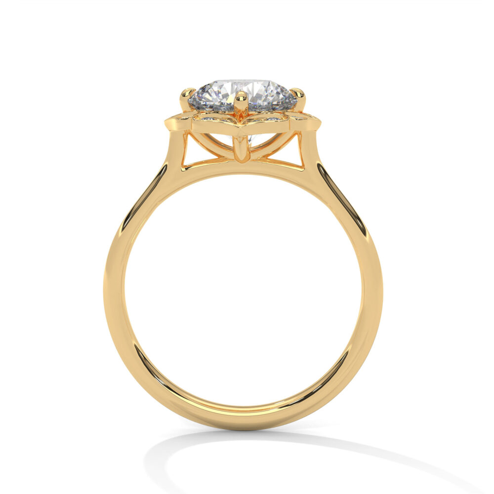 1 CT Round Innovative Lab Grown Diamond Engagement Ring - Image 11