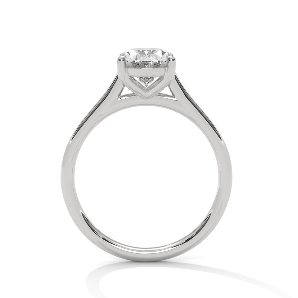 1 CT Oval cut Lab Grown Diamond Hidden Halo Engagement Ring - Image 10