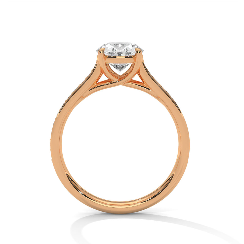 1 CT Oval cut Lab Grown Diamond Engagement Ring - Image 7