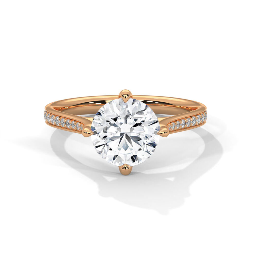 1 CT Round Lab Grown Diamond Engagement Ring for Women