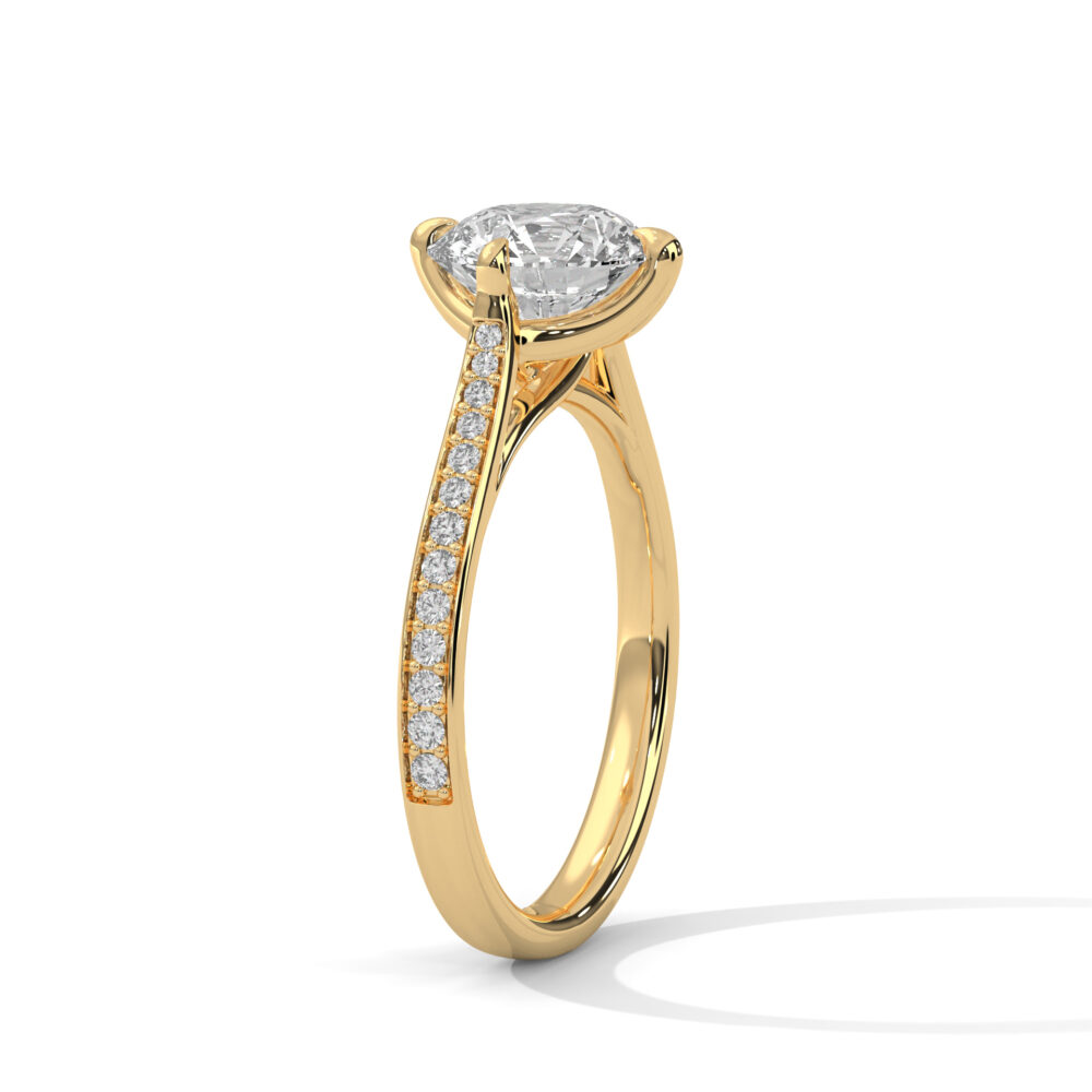 1 CT Round Lab Grown Diamond Engagement Ring for Women - Image 9