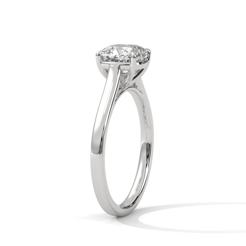 1 CT Square Cushion Cut Lab Grown Diamond Engagement Ring for women - Image 3