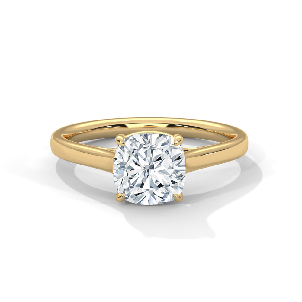 1 CT Square Cushion Cut Lab Grown Diamond Engagement Ring for women - Image 8