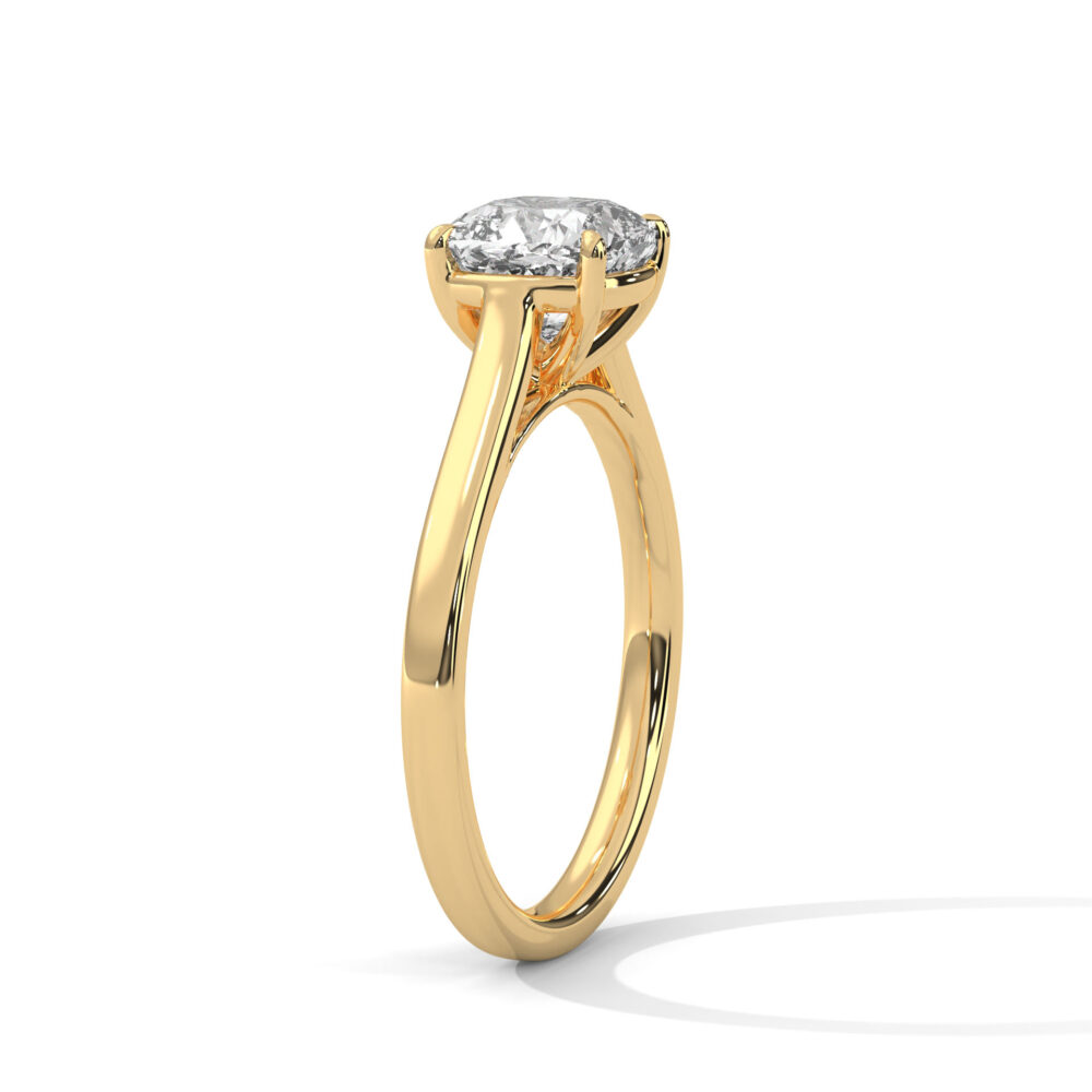 1 CT Square Cushion Cut Lab Grown Diamond Engagement Ring for women - Image 11