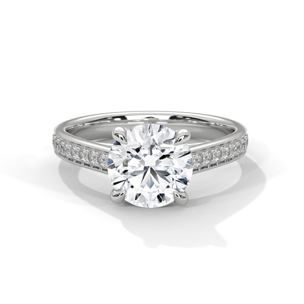 2 CT Round Lab Grown Diamond Engagement for Women