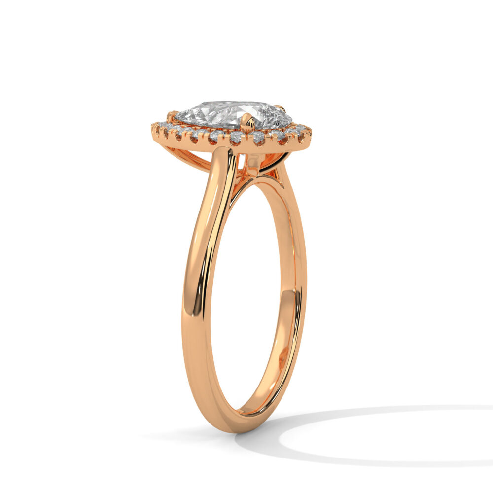1 CT Pear Cut Lab Grown Diamond Best Engagement Ring for Women - Image 6