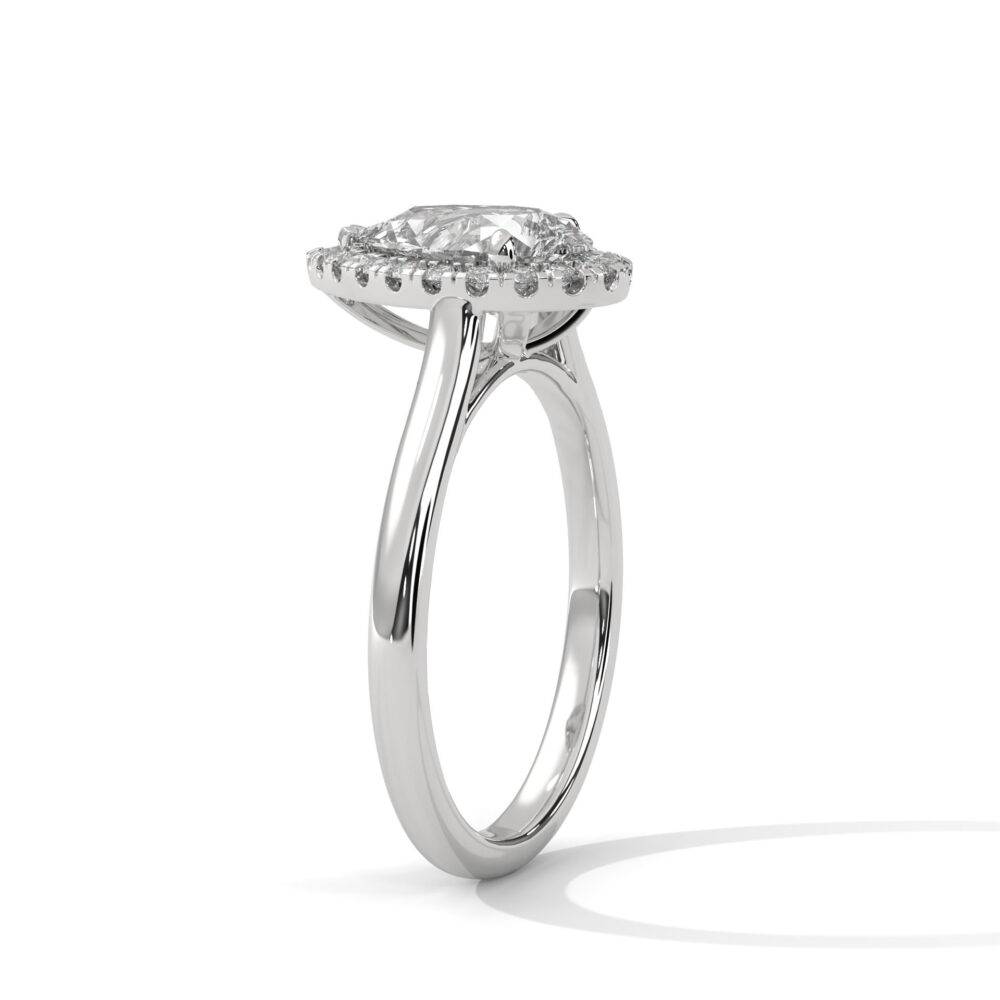 1 CT Pear Cut Lab Grown Diamond Best Engagement Ring for Women - Image 11