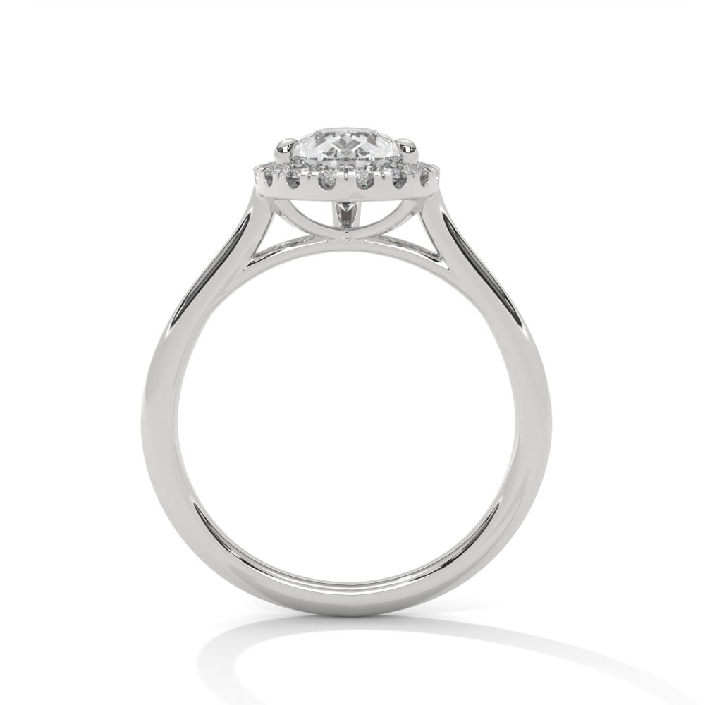 1 CT Pear Cut Lab Grown Diamond Best Engagement Ring for Women - Image 10