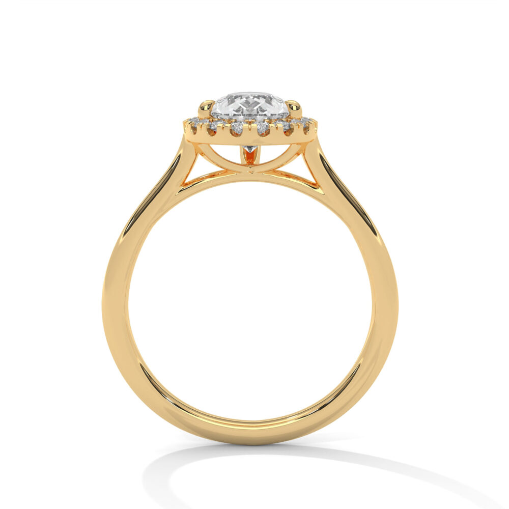 1 CT Pear Cut Lab Grown Diamond Best Engagement Ring for Women - Image 4