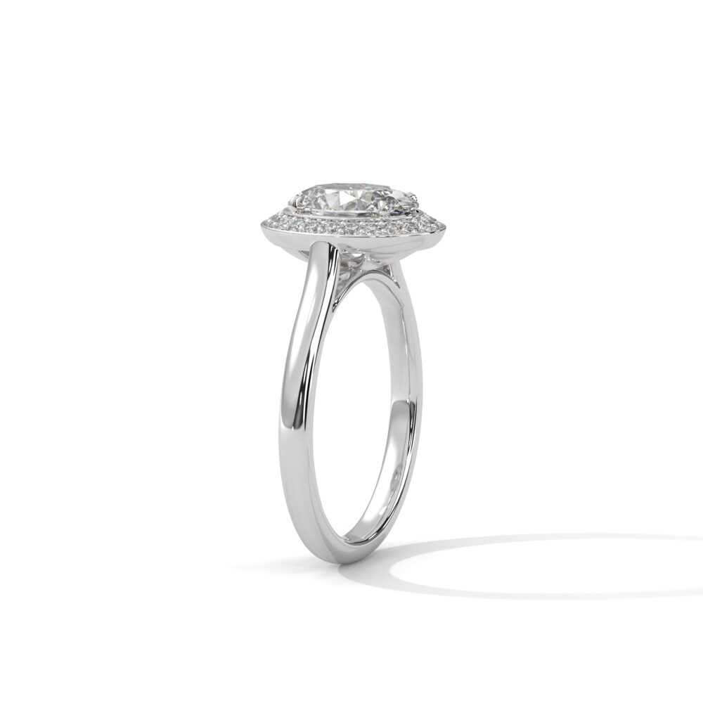 2 CT Oval Lab Grown Diamond Engagement Ring for Women - Image 3