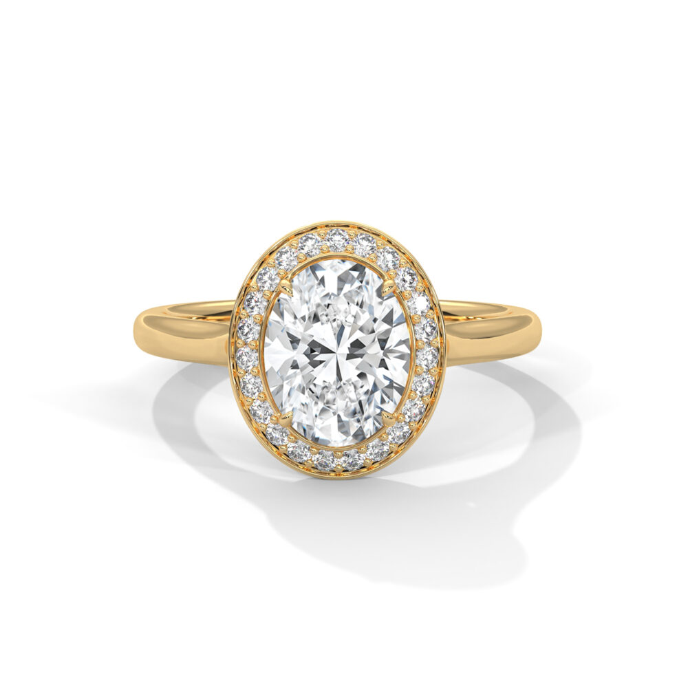 2 CT Oval Lab Grown Diamond Engagement Ring for Women - Image 8