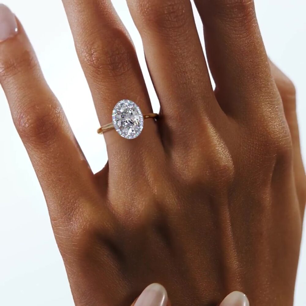 2 CT Oval Lab Grown Diamond Engagement Ring for Women - Image 9