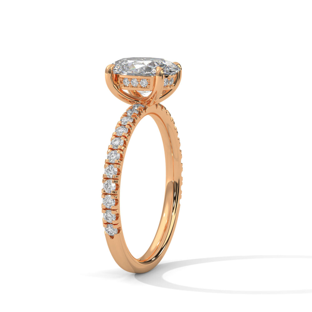2 CT Oval Lab Grown Diamond Engagement Ring for Women - Image 6
