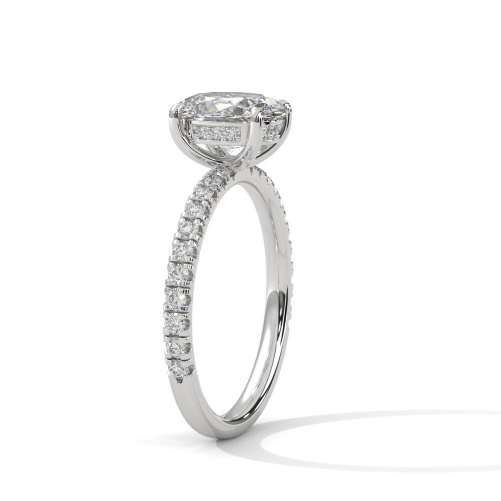 2 CT Oval Lab Grown Diamond Engagement Ring for Women - Image 4