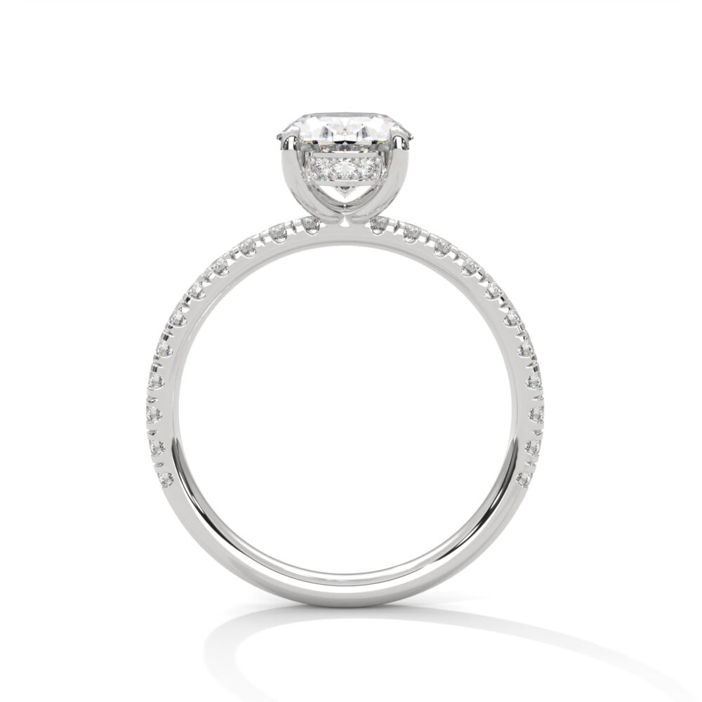 2 CT Oval Lab Grown Diamond Engagement Ring for Women - Image 3