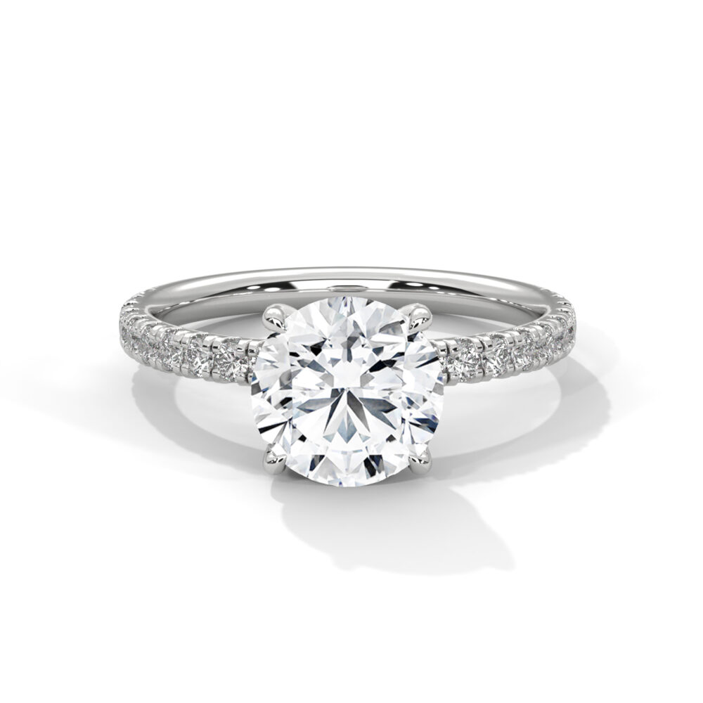 1.5 CT Round Lab Grown Diamond Engagement Ring for Women