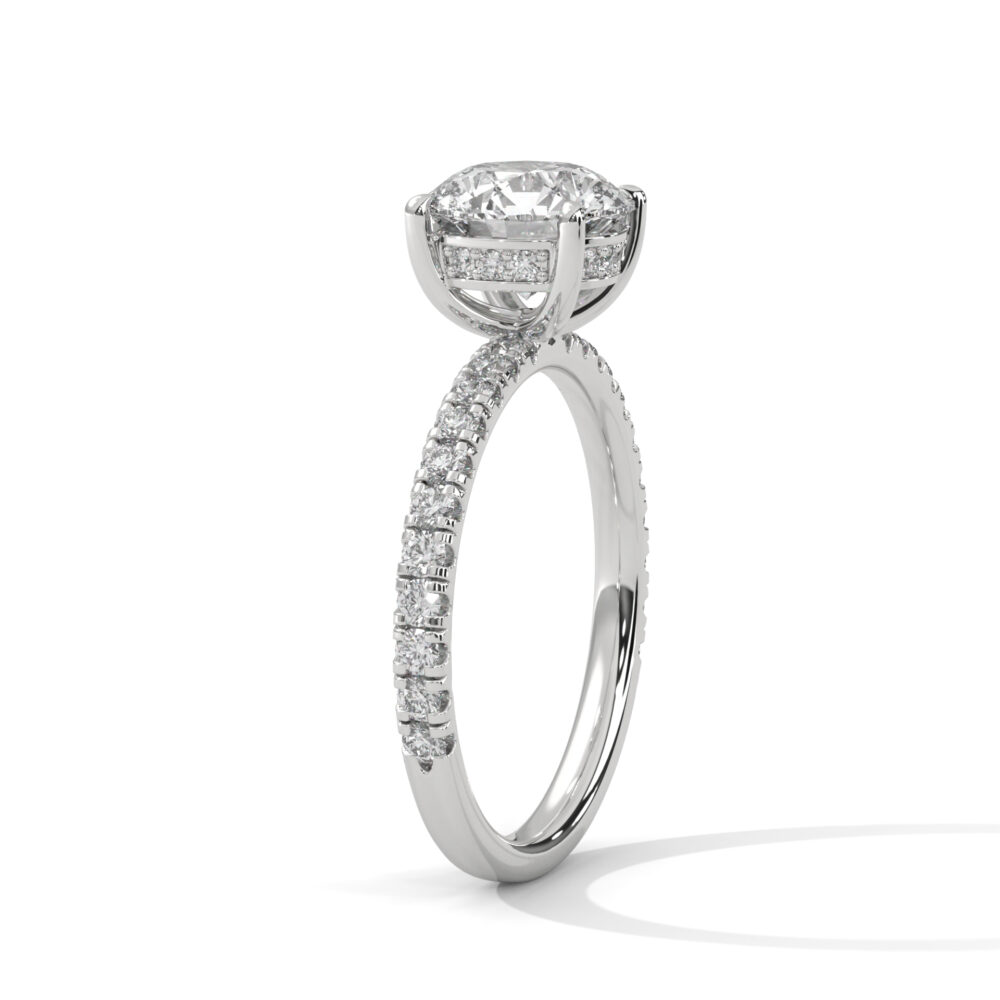 1.5 CT Round Lab Grown Diamond Engagement Ring for Women - Image 2