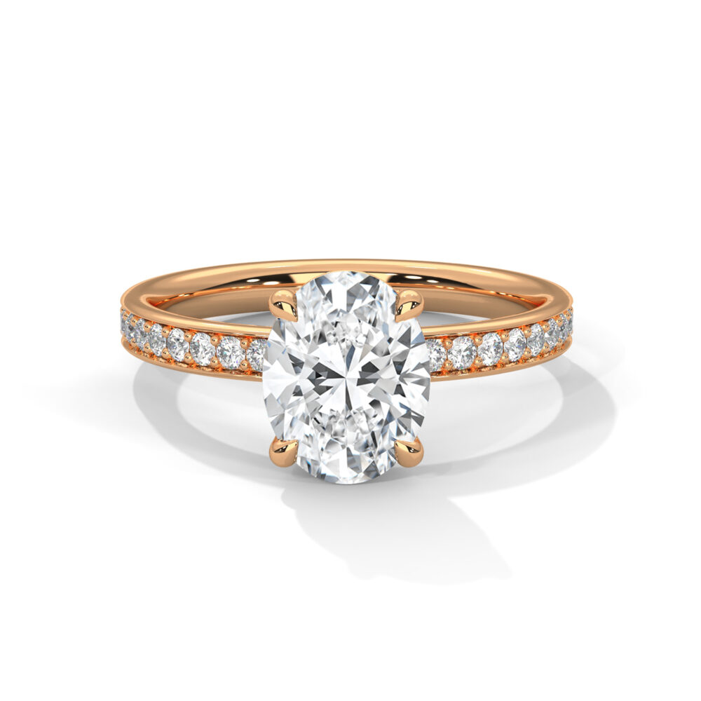 2 CT Oval Lab Grown Diamond Engagement Ring for Women - Image 5