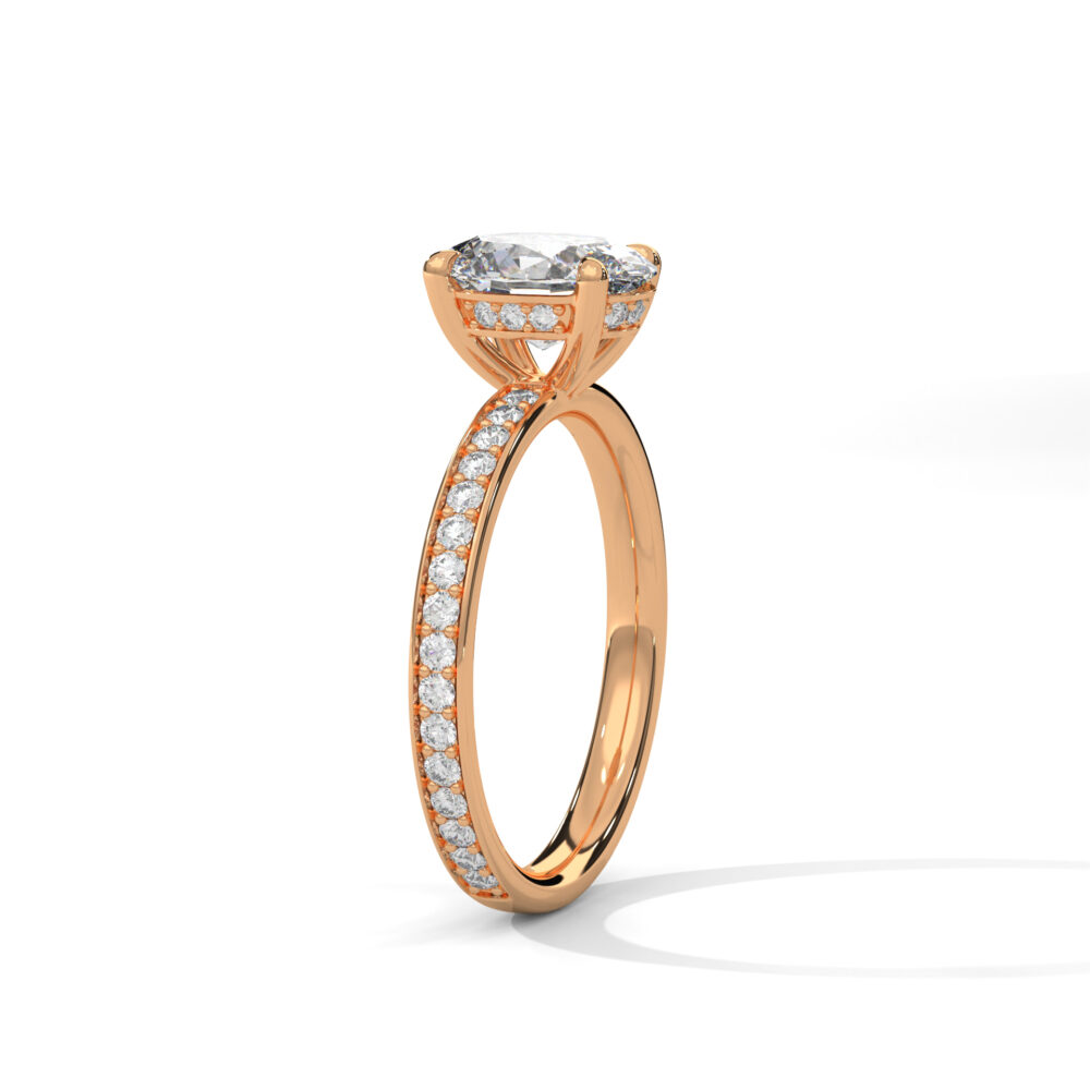 2 CT Oval Lab Grown Diamond Engagement Ring for Women - Image 6