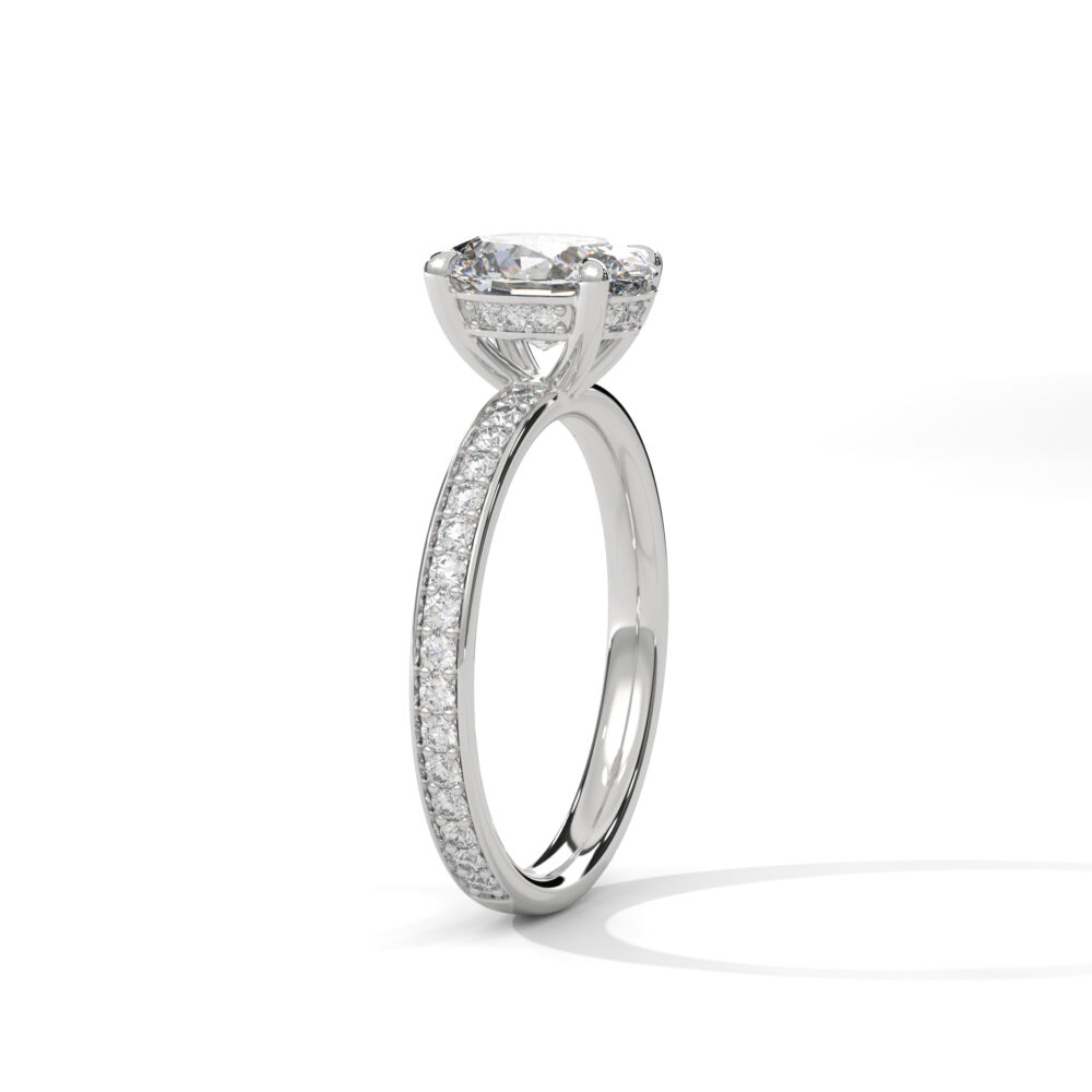 2 CT Oval Lab Grown Diamond Engagement Ring for Women - Image 4