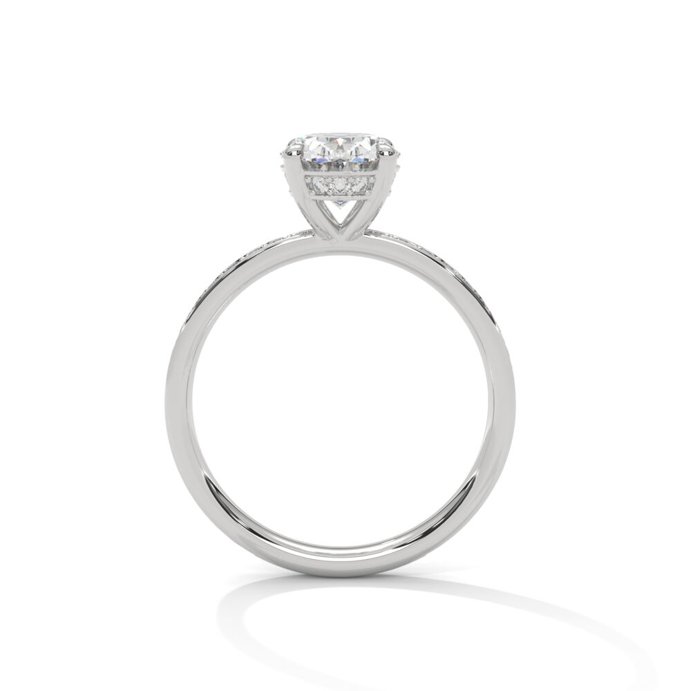 2 CT Oval Lab Grown Diamond Engagement Ring for Women - Image 3