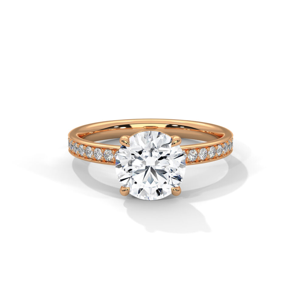 3 CT Round Lab Grown Diamond Engagement Ring for Women - Image 9