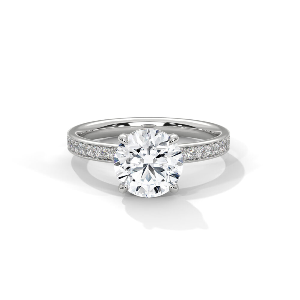3 CT Round Lab Grown Diamond Engagement Ring for Women - Image 5
