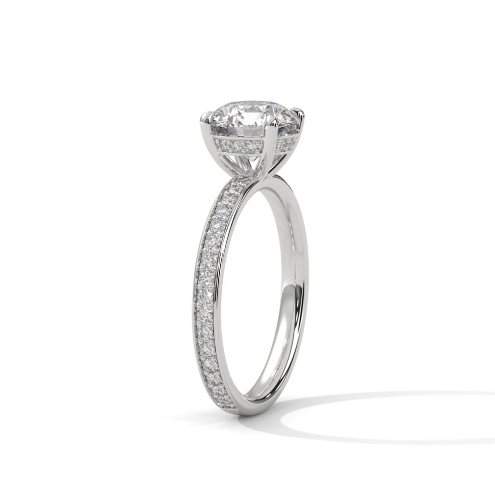 3 CT Round Lab Grown Diamond Engagement Ring for Women - Image 6