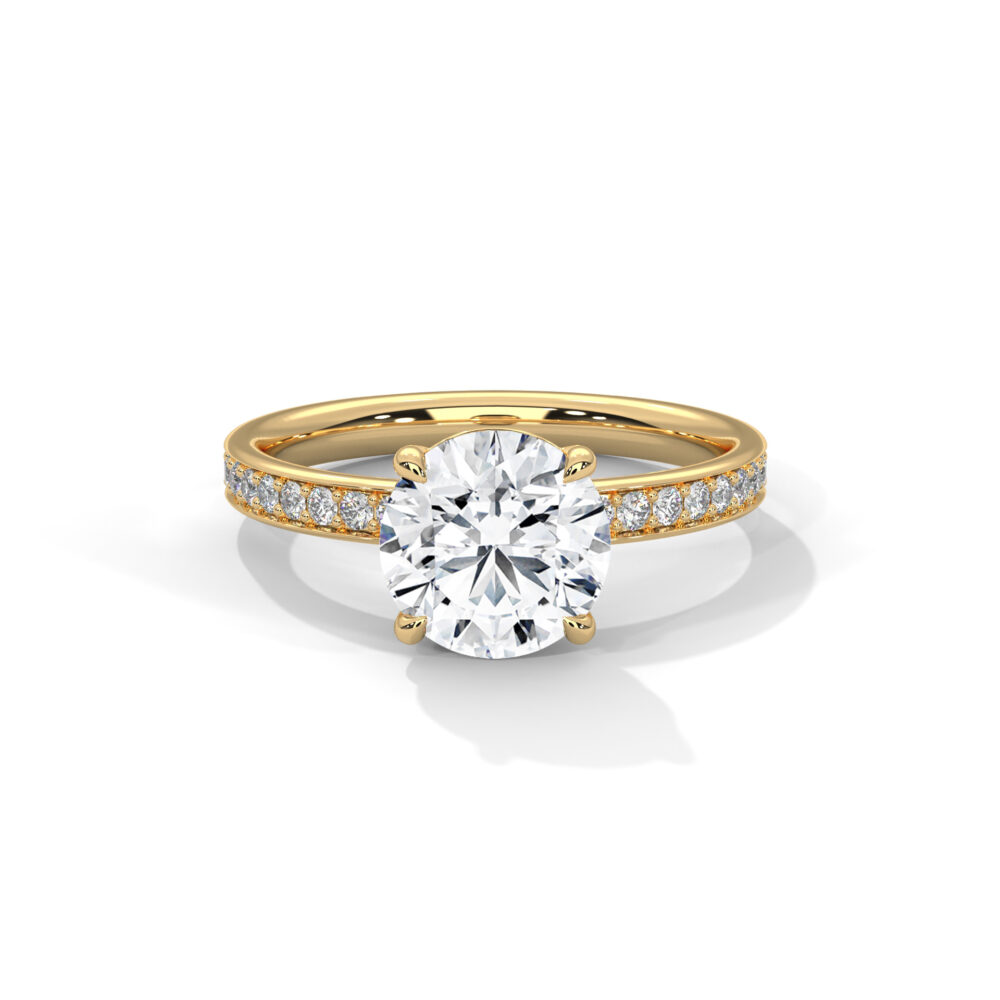 3 CT Round Lab Grown Diamond Engagement Ring for Women