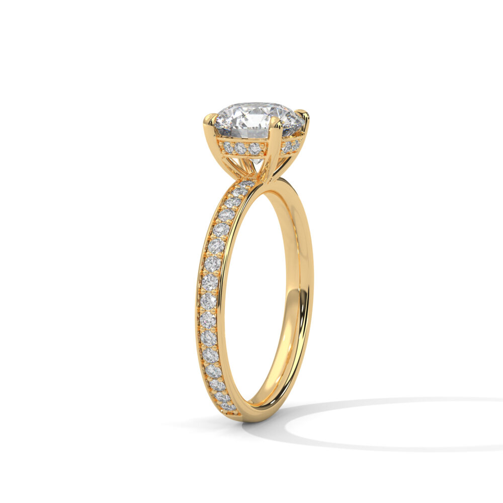 3 CT Round Lab Grown Diamond Engagement Ring for Women - Image 3