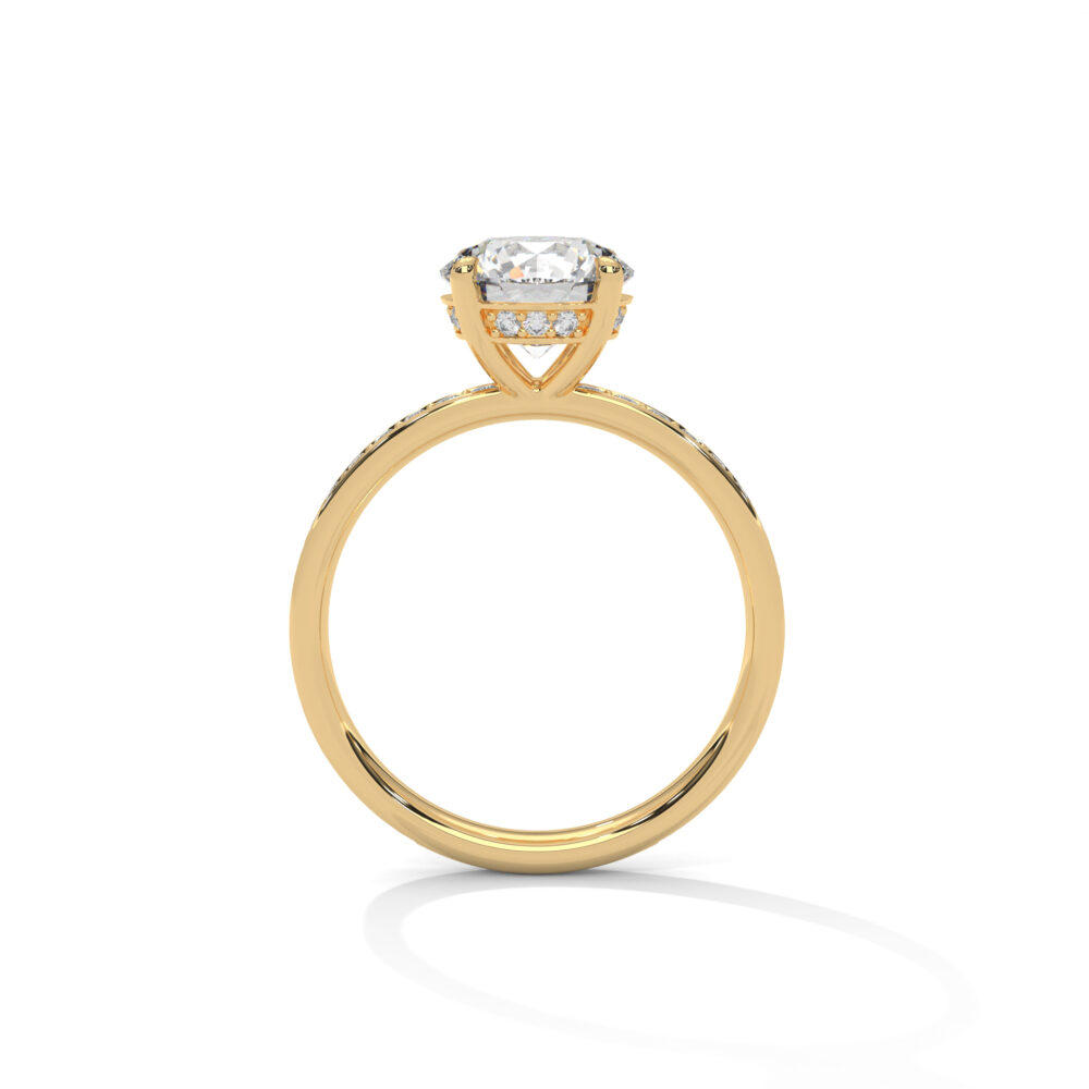 3 CT Round Lab Grown Diamond Engagement Ring for Women - Image 4
