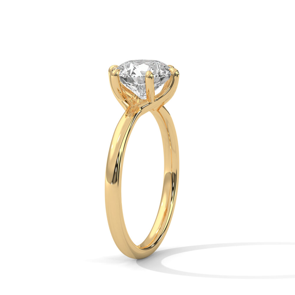 1 CT Six prong Round Lab Grown Diamond Ring for Women - Image 9