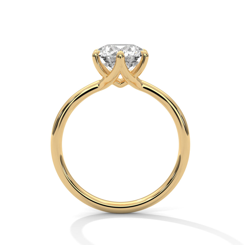 1 CT Six prong Round Lab Grown Diamond Ring for Women - Image 10