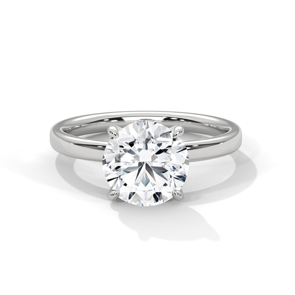 1 CT Round Lab Grown Diamond Ring for Women - Image 5
