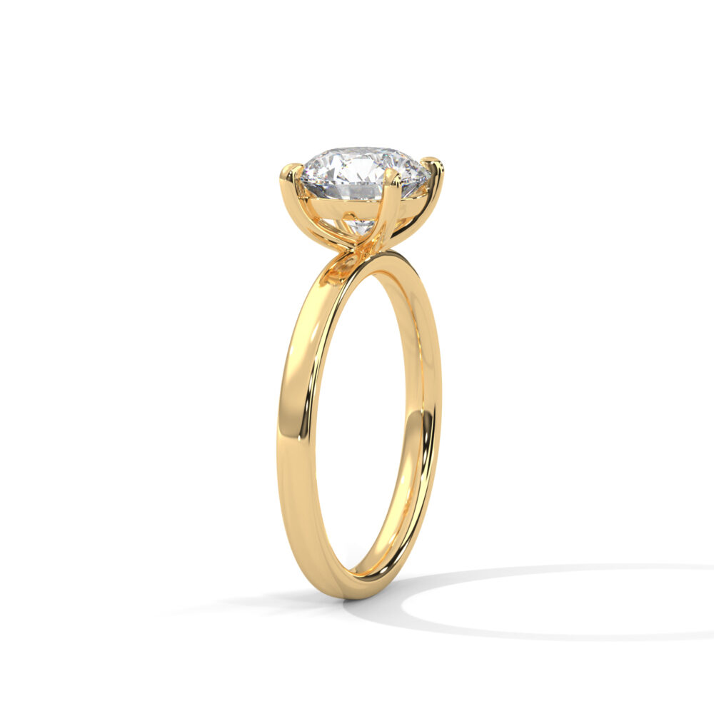 1 CT Round Lab Grown Diamond Ring for Women - Image 3