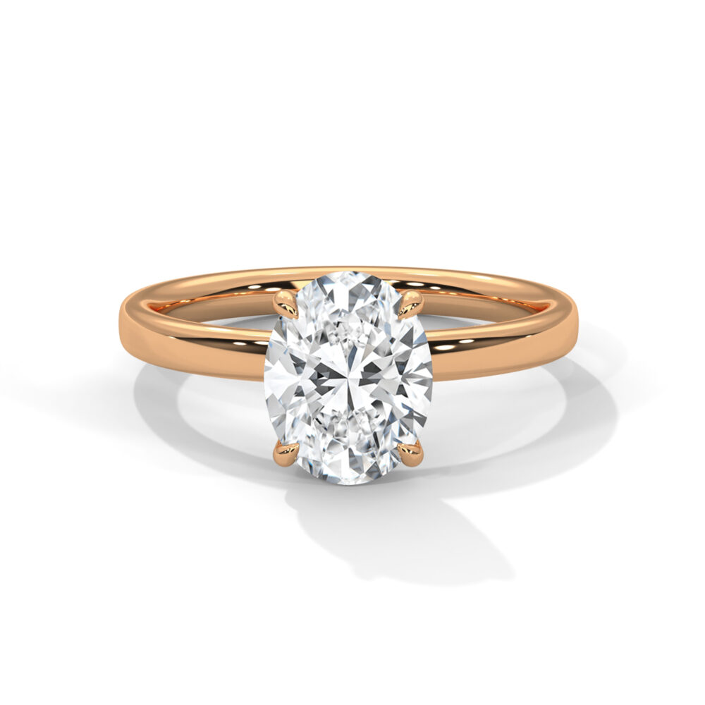 1.5 CT Oval Brilliant Lab Grown Diamond Engagement Ring for Women - Image 5