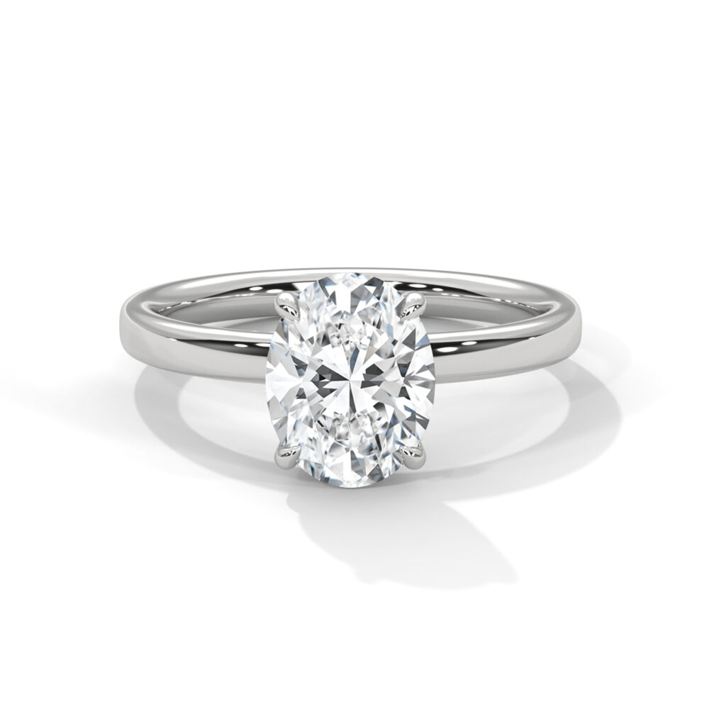 1.5 CT Oval Brilliant Lab Grown Diamond Engagement Ring for Women