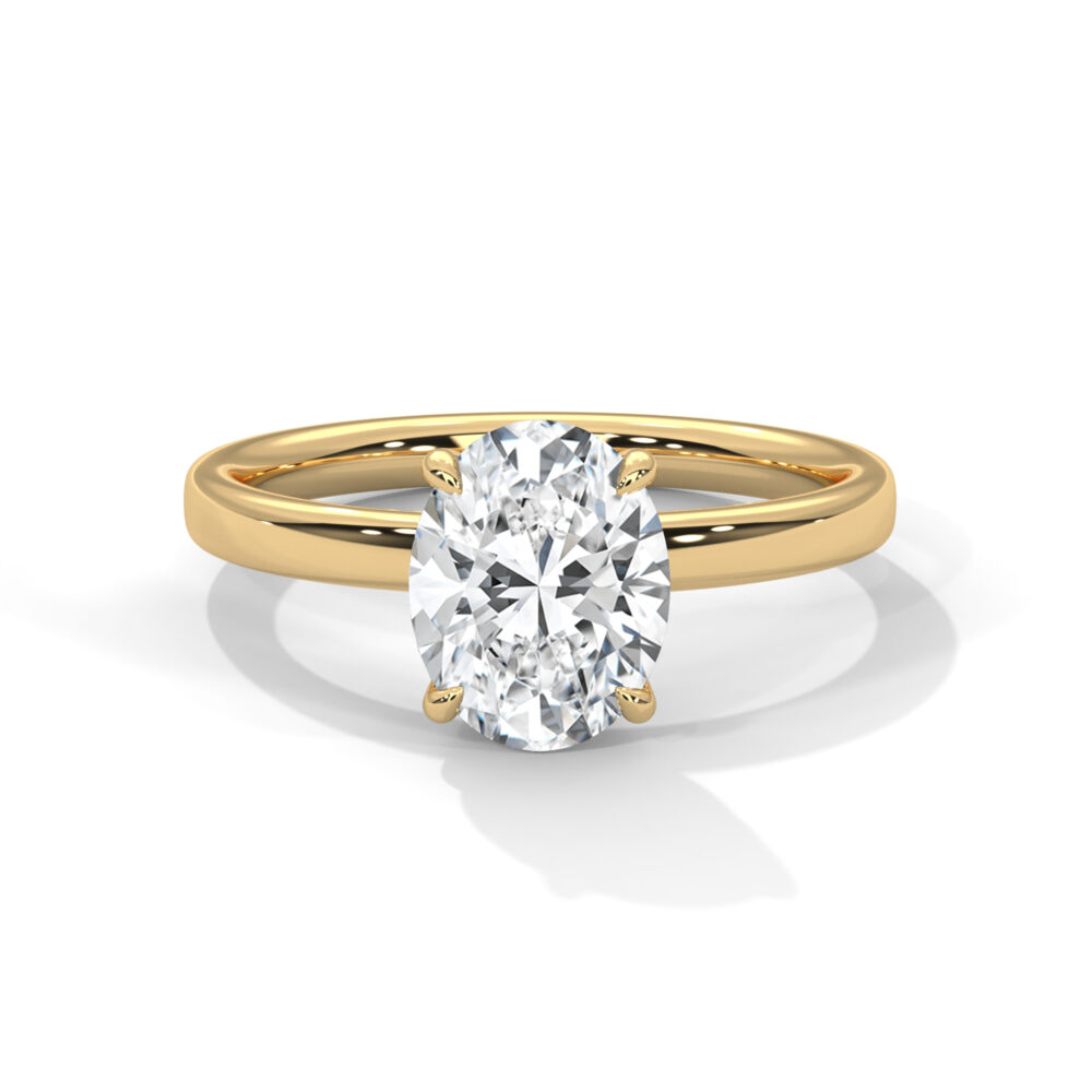 1.5 CT Oval Brilliant Lab Grown Diamond Engagement Ring for Women - Image 9