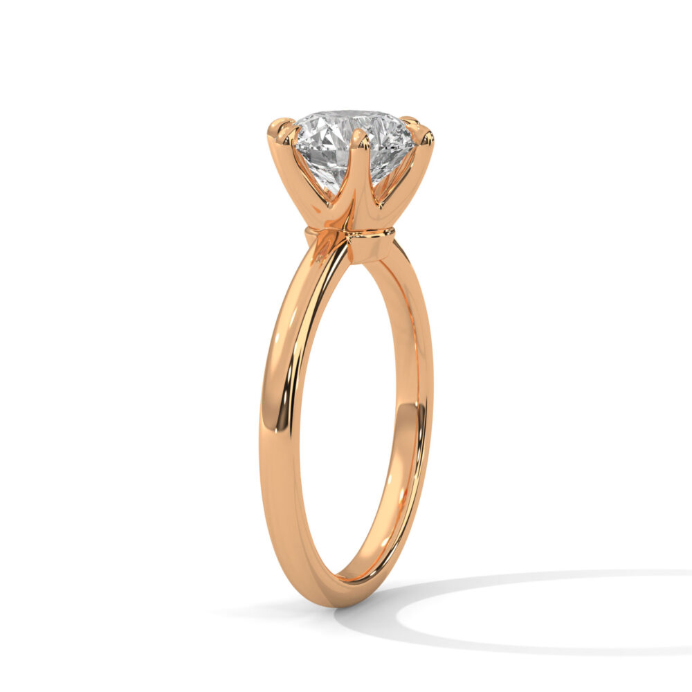 1.5 CT Round Six Prong Lab Grown Diamond Engagement Ring for Women - Image 10