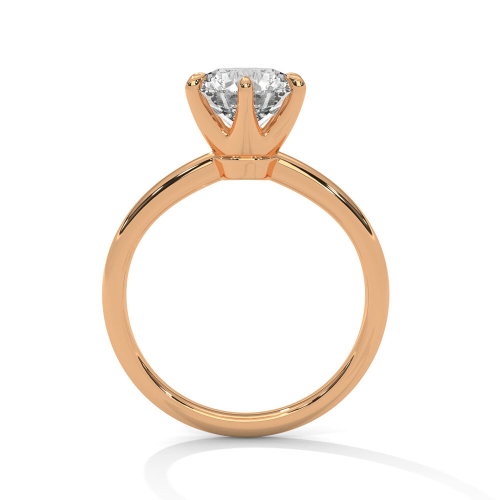 1.5 CT Round Six Prong Lab Grown Diamond Engagement Ring for Women - Image 11